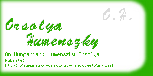 orsolya humenszky business card